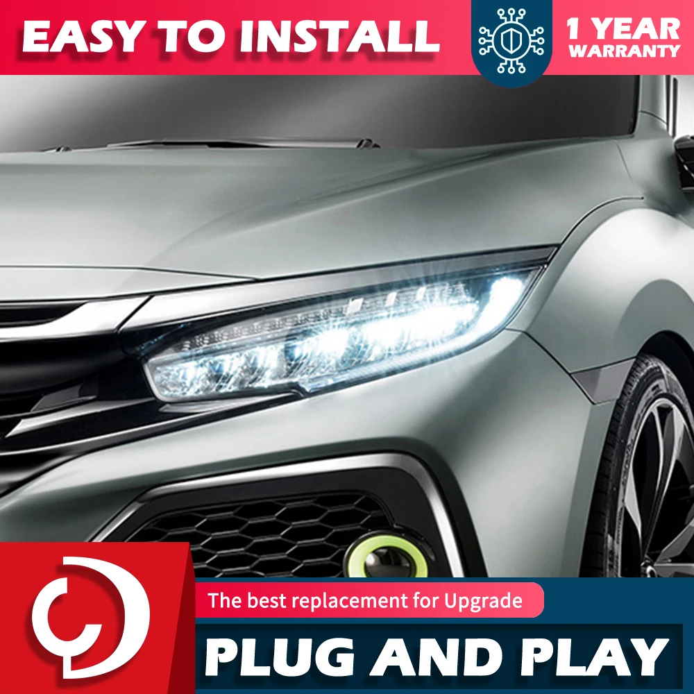 Светильник фара для Civic X 2016-2021 седан хэтчбек светодиодный ная s модификация