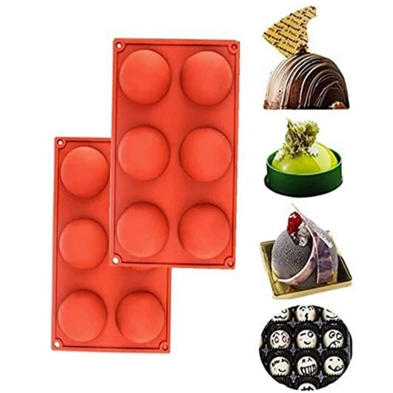 

Half Ball Sphere Silicone Mold Round Cake Chocolate Pastry Bakeware Stencil Pudding Muffin Cookie Baking Mould Pan Baking Moulds