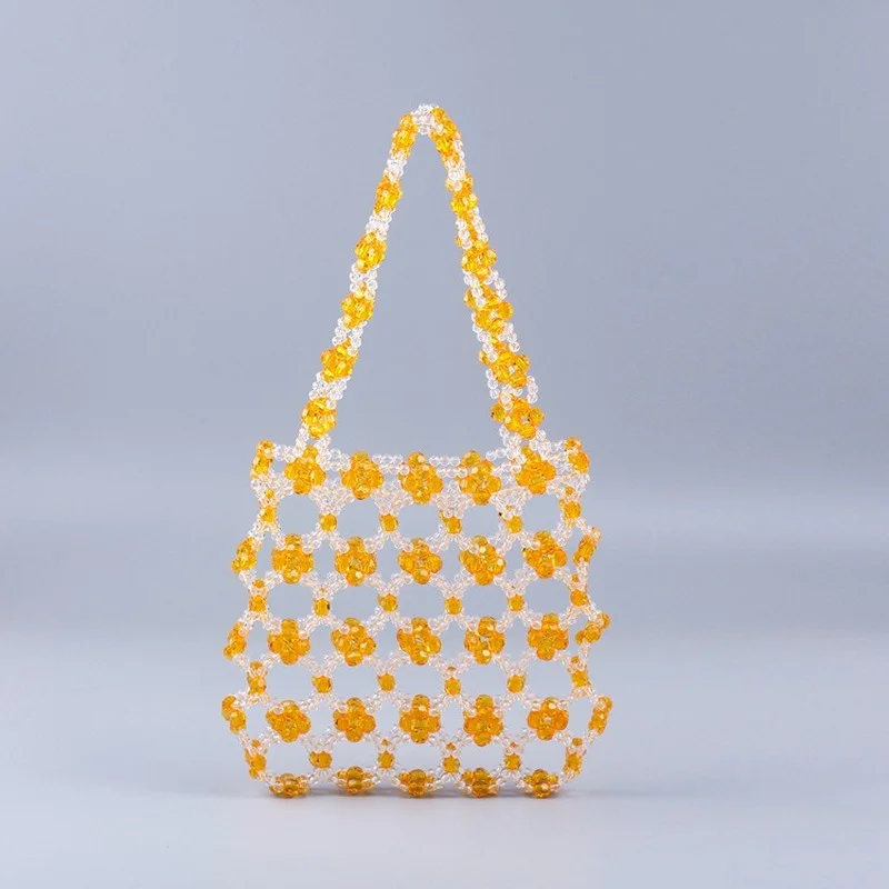 2022Summer Acrylic Pure Lightweight Beach Hollow Shoulder Ladies Fashion Trend All-match Niche Handbags Women Bags Designer