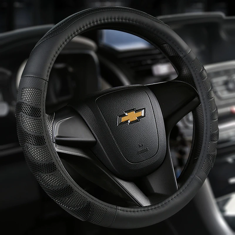 

Для Chevrolet Cruze Explorer Malibu XL Kopach Sail Противоскользящий высококачественный кожаный Универсальный O-образный чехол рулевого колеса автомобиля 38 см
