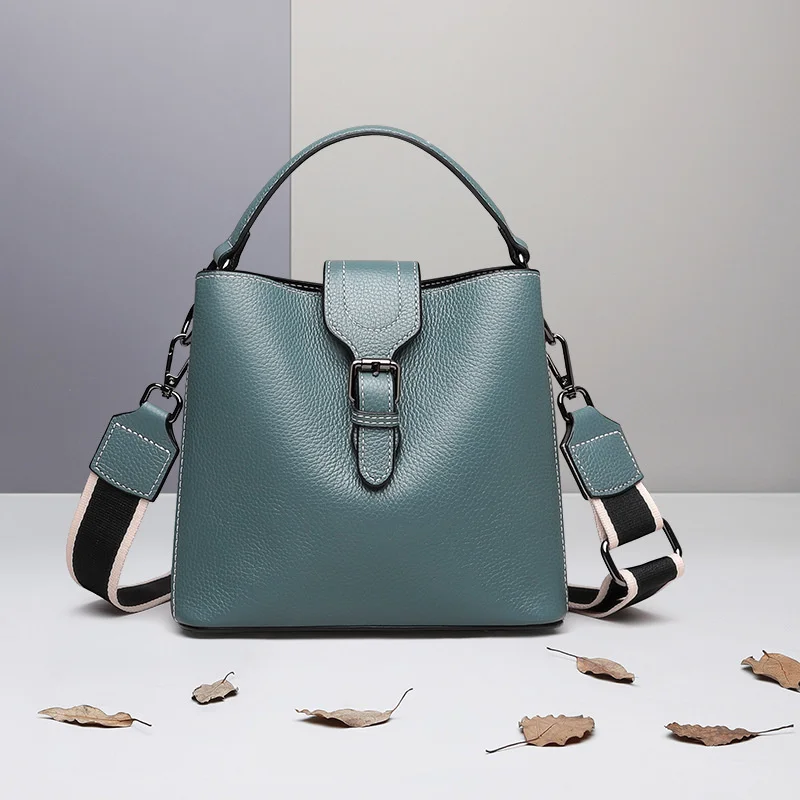 

Брендовая натуральная Роскошная Высококачественная кожаная женская Портативная сумка-мешок 2023 новый стиль модная универсальная Большая в...