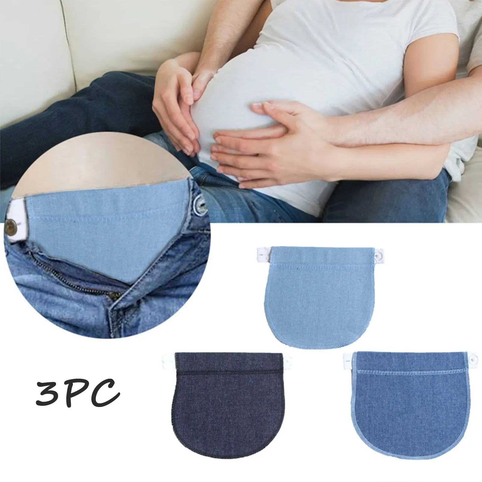

Button Adjustable Waist Extenders Adjustable Waist Pants Extender Pregnant Waist Extended Maternity Women Men Dress Belts