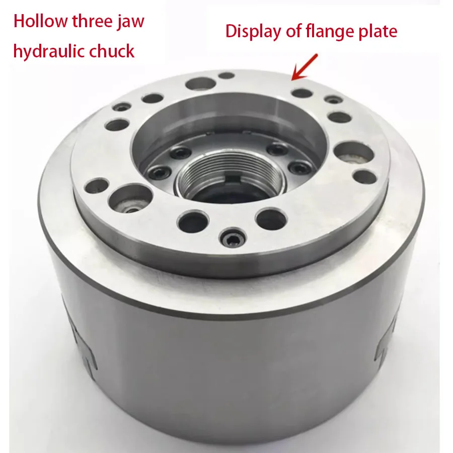 Полый гидравлический патрон Sanchuan высокоточный трехкулачковый мощностью 4 5 6 8 10 12