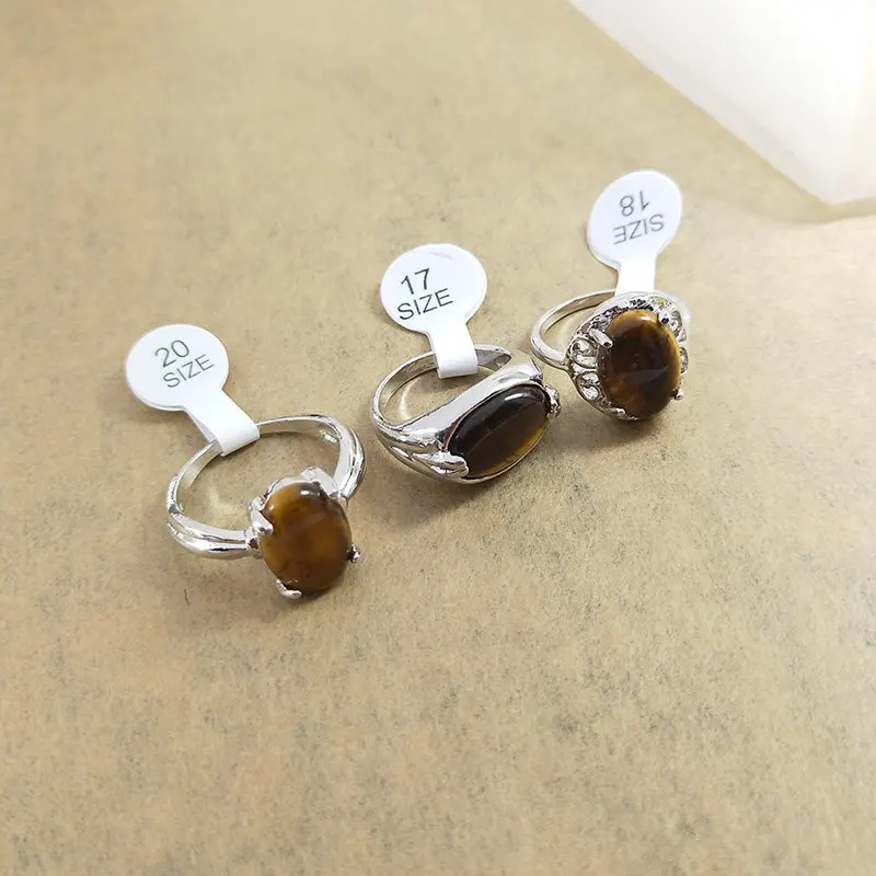 Оптовая продажа 20 шт. смешанные тигровый глаз камень для мужчин Rng модные