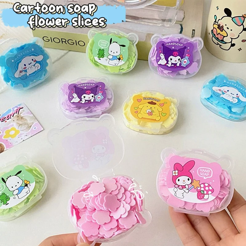 Sanrio одноразовый мыльный планшет коробка для стерилизации Hello Kitty мультяшное мыло