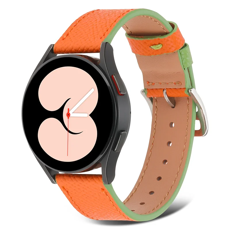 

Genuine Leather band for Samsung Galaxy watch 4/5/pro/classic/Active 2 46mm/40mm/44mm 20mm 22mm bracelet Amazfit GTS 2/e/3 strap