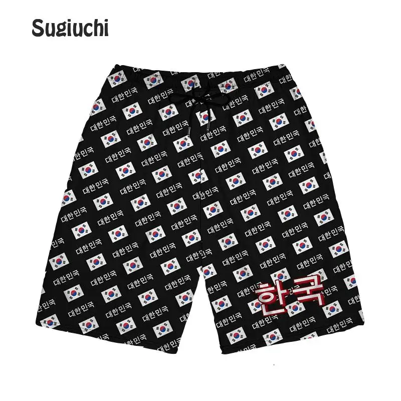 

Republic Of Korea South KOR Men's Shorts Graphic Basketball Gym Bodybuilding Fashion Board Shorts Sports Casual Summer Pants