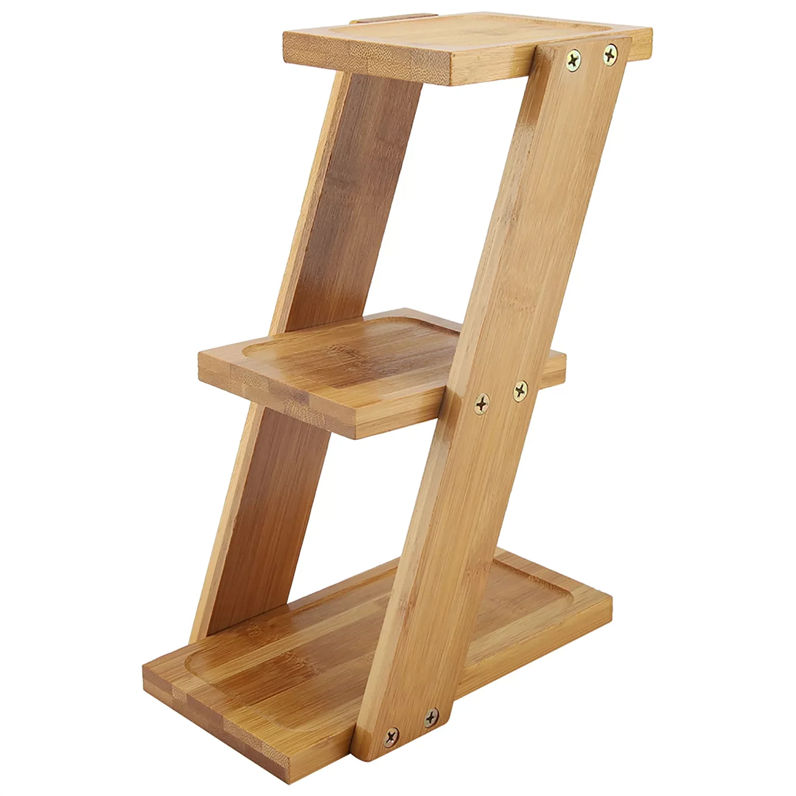 

NEW2023 Durable 3 Tiers Home Bamboo Desktop Potted Plant Flower Holder Storage Rack Shelf Succulent Tabletop Flower Small Flower