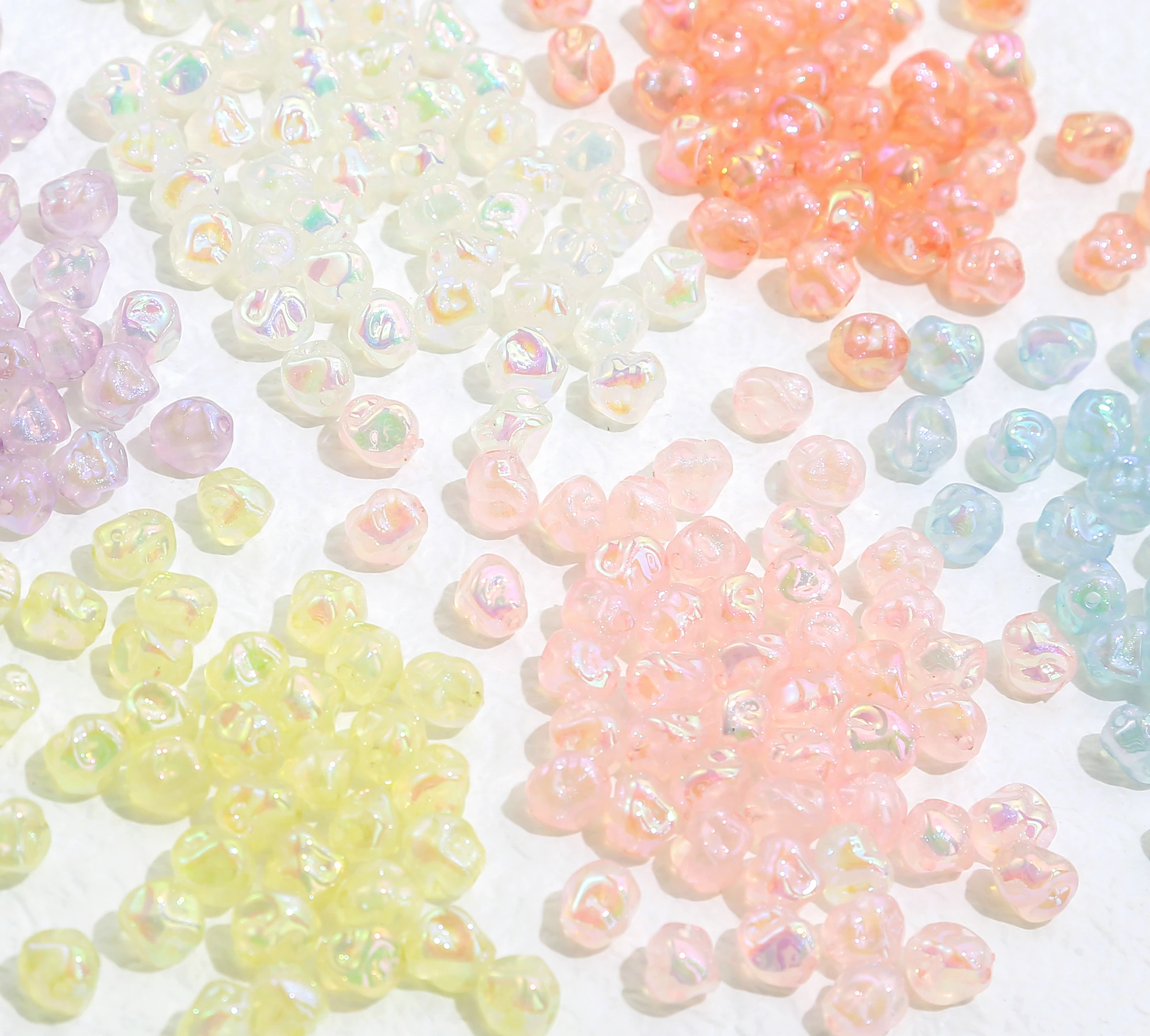 

Цветные блестящие акриловые бусины россыпью в виде фигового дерева, милые аксессуары ручной работы «сделай сам», браслет, материал бусин-це...