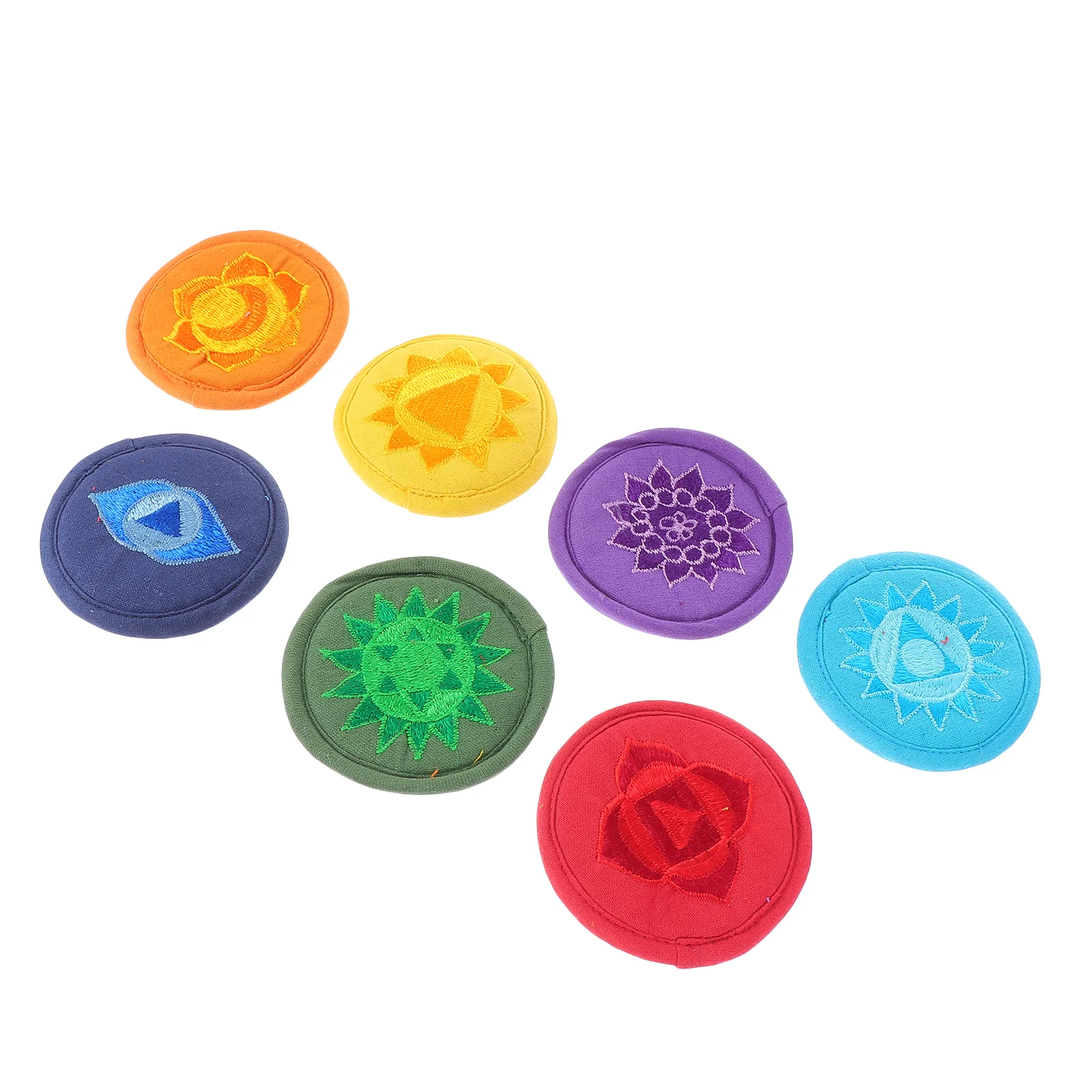 

7 Pcs Cloth Artifacts Sound Bowl Mats Music Accessories Nepal Hand-made Yoga Buddhism Singing Pads Heal