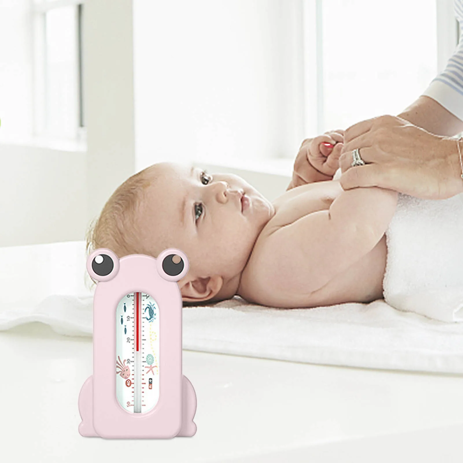 

Hot Sale Cartoon Frog Baby Bath Thermometer Safe Temperature Sensor For Babies Floating Waterproof Shower Thermometer Infant