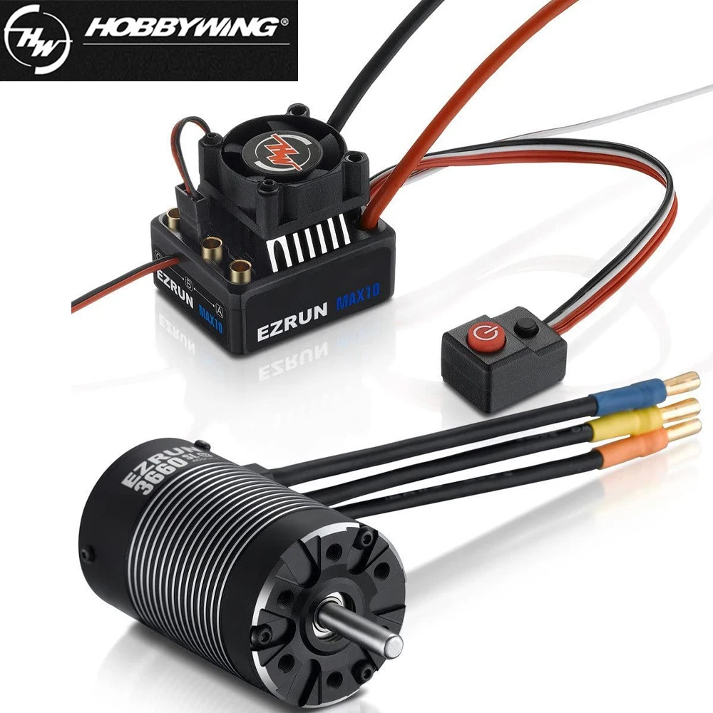 Водонепроницаемый бесщеточный ESC Hobbywing EZRUN MAX10 60A с двигателем 3652 G2 KV5400/4000/3300 для радиоуправляемых автомобилей, хобби, игрушечные детали Водонепроницаемый бесщеточный ESC Hobbywing EZRUN MAX10 60A с двигателем 3652 G2 KV5400/4000/3300 для радиоуправляемых автомобилей, хобби, игрушечные детали