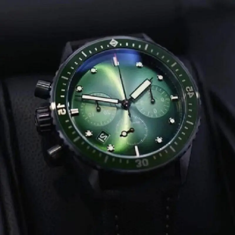 

Top Brand Multifunctional Watch Male Luxury Business Men's Luminous Perpetual Calendar Nylon Classic Green Watches For Men