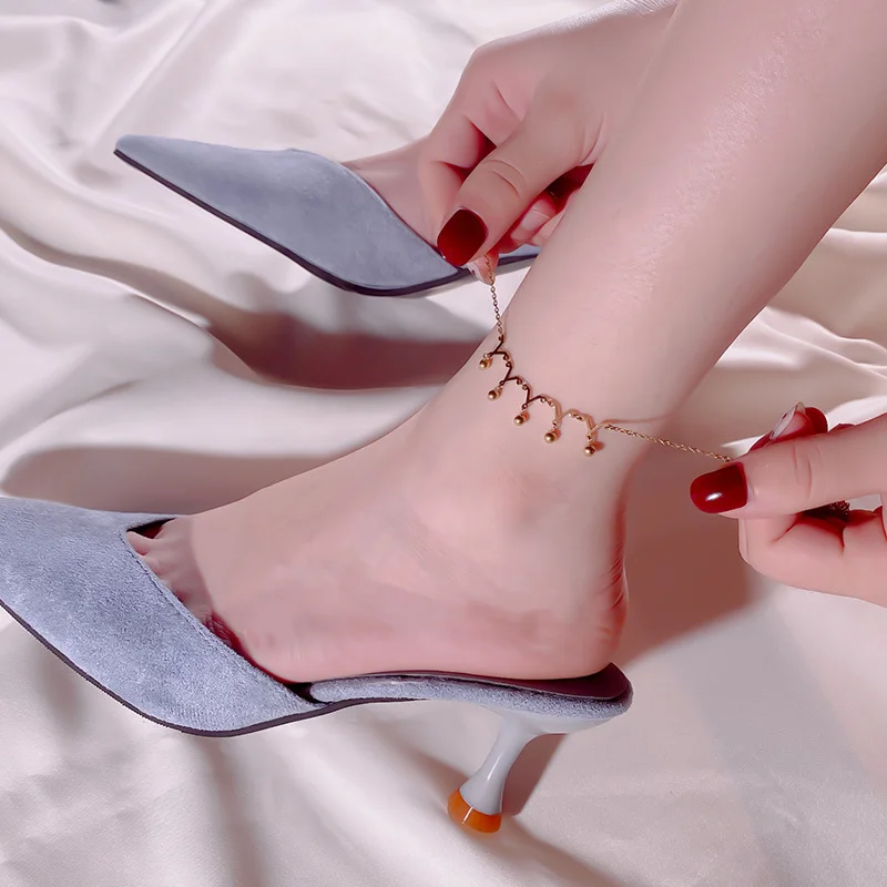 European and American Sexy Niche Design Crown Type Women's Anklet Titanium Steel Does Not Lose Colour Fashion Versatile Jewelry