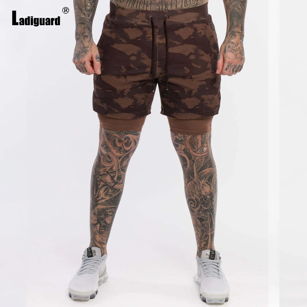 Plus Size 3xl Mens Fashion Leisure Shorts Sexy Drawstring Half Pants 2022 Summer New Casual All-match Camouflage Short Bottom