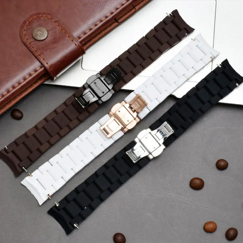 Ремешок из прорезиненной стали для часов Armani AR5858/5867/5905/5920/6066 ремешок наручных