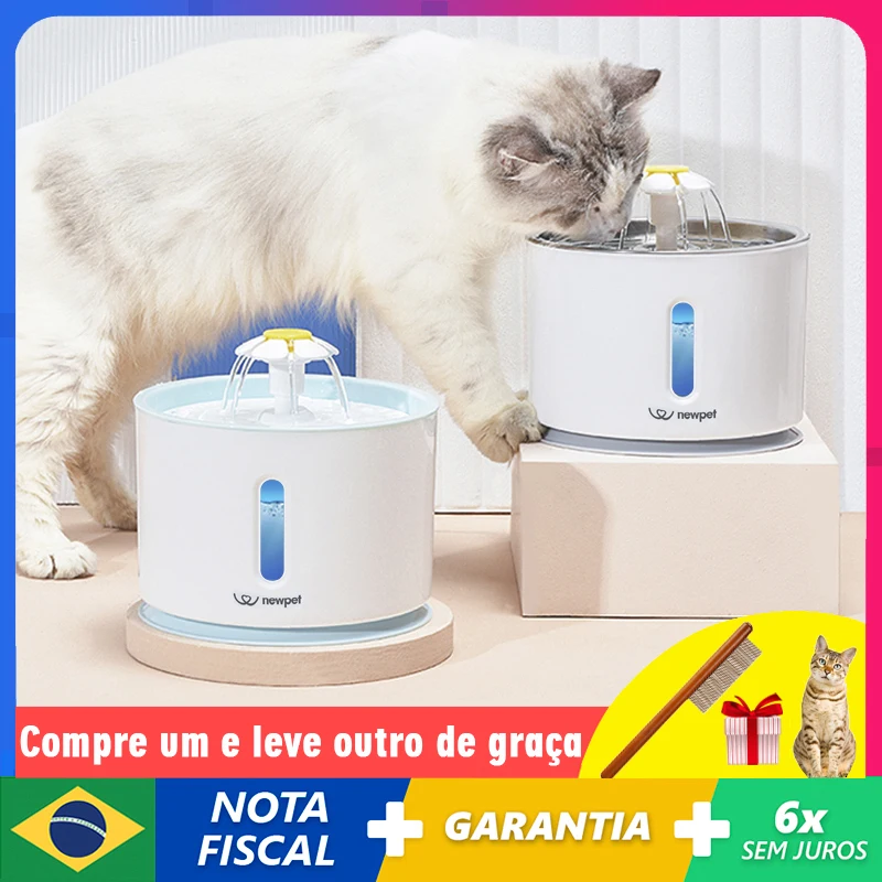 

Automatic Cat Water Fountain Pet Dog Drinking Bowl with Infrared Motion Sensor Water Dispenser Feeder LED Lighting Power Adapter