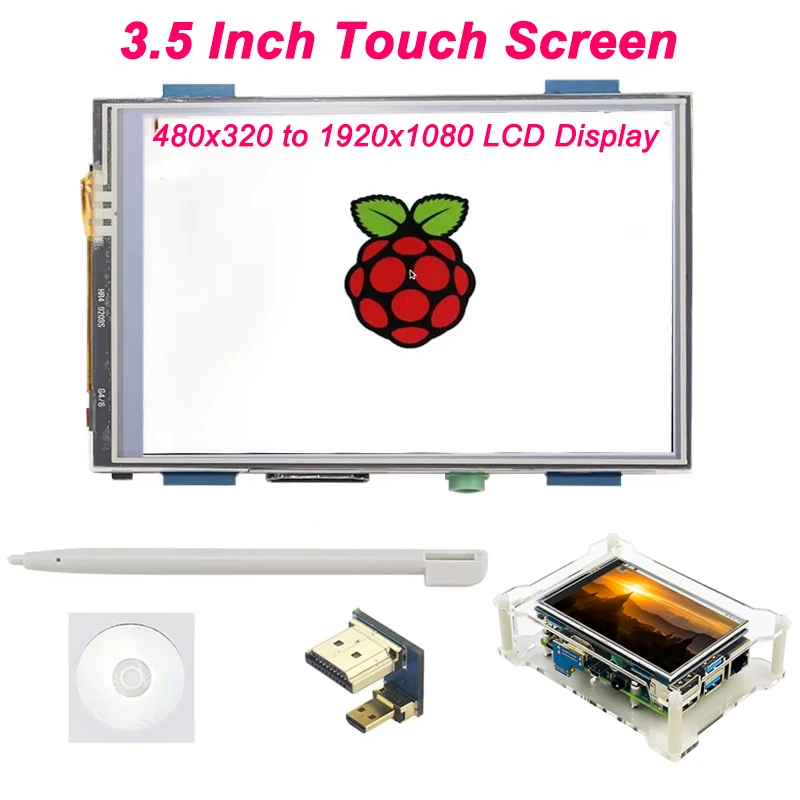Raspberry Pi 4 Model B 3 5-дюймовый сенсорный экран 480x320–1920x1080 ЖК-дисплей Дополнительный