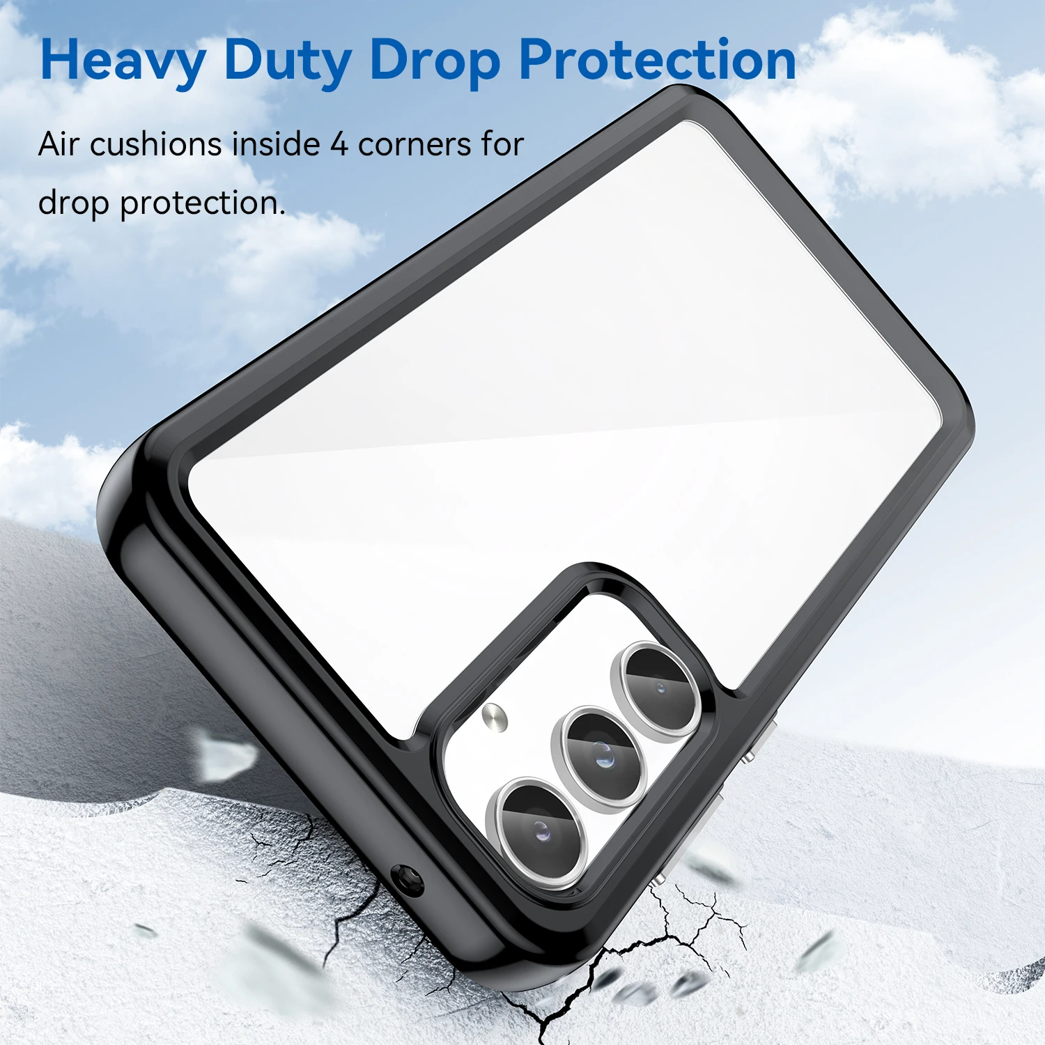 Прозрачный чехол для Samsung Galaxy Quantum 5 твердый прозрачный задний бампер