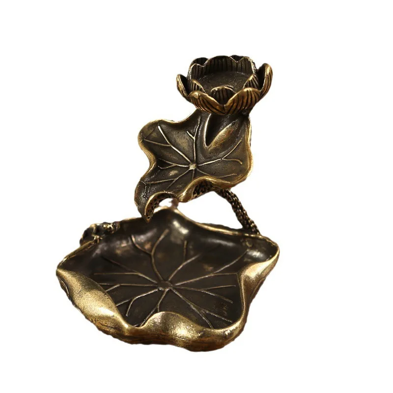 Древние Медные Украшения Для Пепельницы В Виде Листьев Лотоса С Обратным Потоком