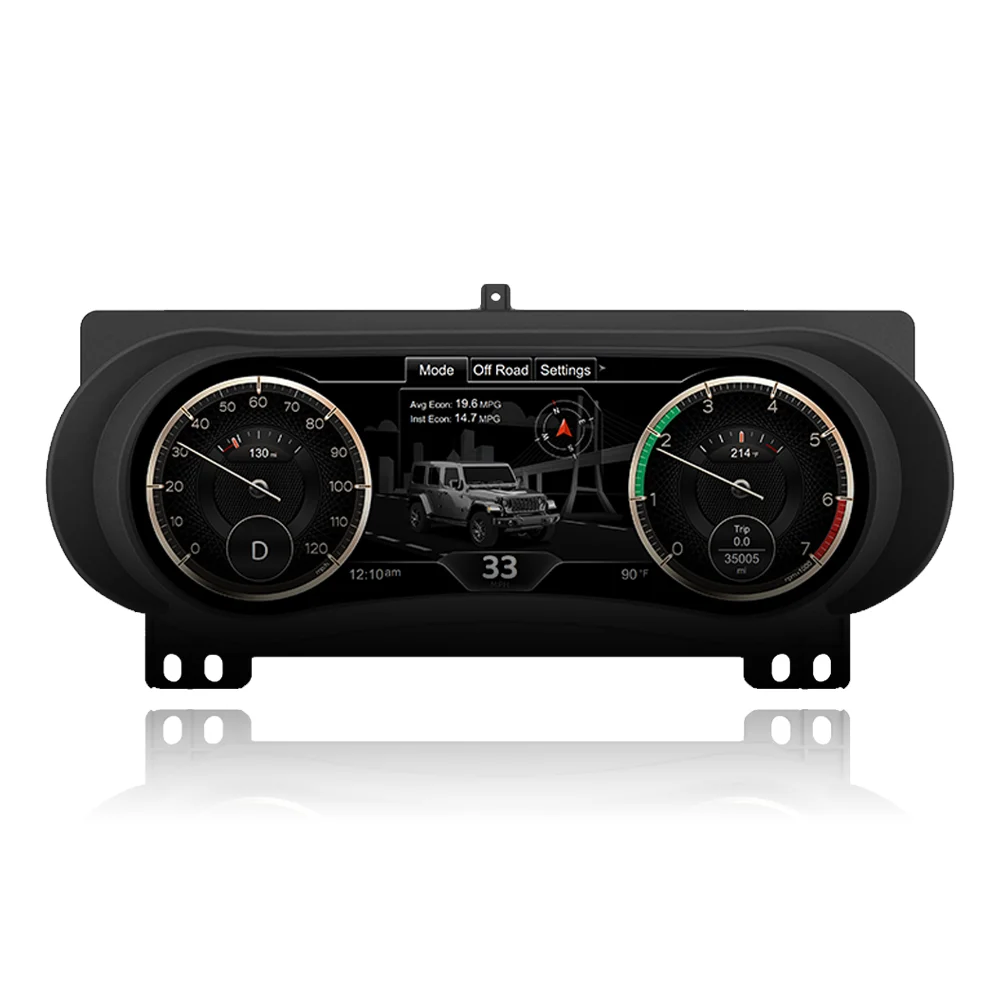 12,3-дюймовый цифровой кластерный одометр, экран для Jeep Wrangler 2018-2023, ЖК-дисплей, приборная панель, виртуальный измеритель скорости кабины, приборная панель автомобиля (art.: 3920d3fefe260) - 3920d3fefe260