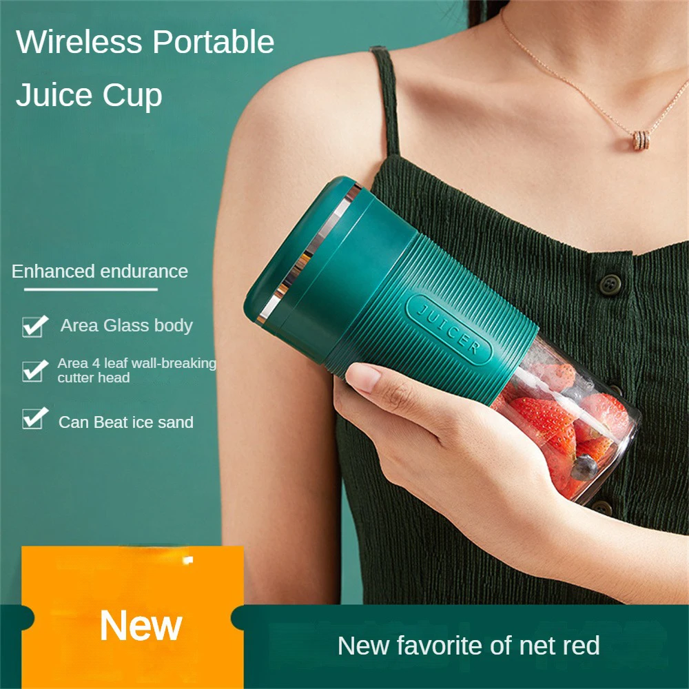 

300ml Fruit Juicer Portable Juicer Smart Retro Waterproof Fruit Machine Food Processors 85 × 190mm Small Juicing Cup Household