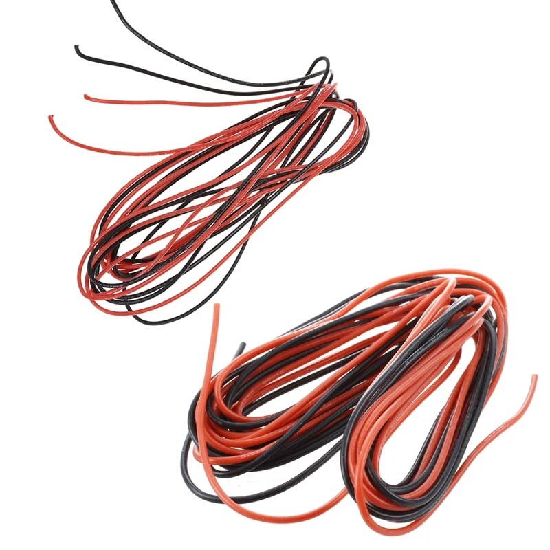 

4X 3Meter 20 Gauge AWG Silicone Rubber Wire Cable Red Black Flexible + 2X 3Meter 18 Gauge AWG Silicone Rubber Wire Cable Red Bla