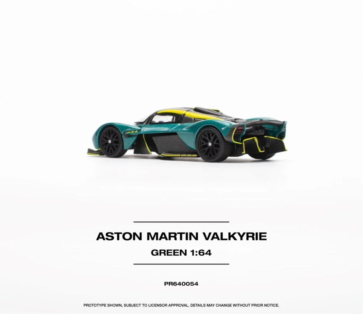 1:64 модель Room Run из сплава Valkyrie Green V12 Supercar для Aston Martin