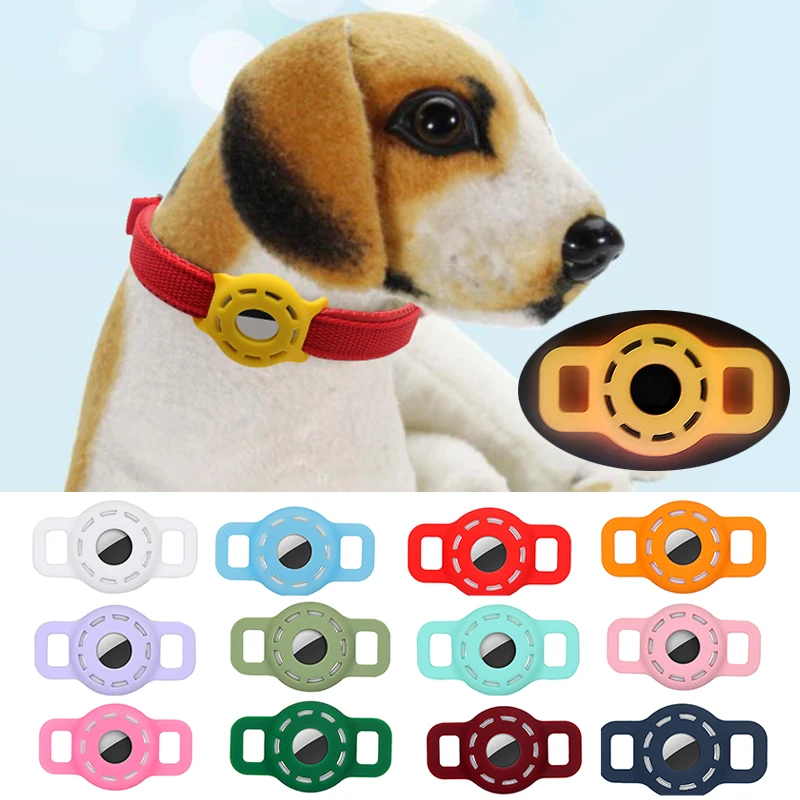 

Airtag Protective Case Collar Cover Pet Tracker Cover Dog Cat Collar Loop Locator Cover Silicone Compatible Hollow Durable