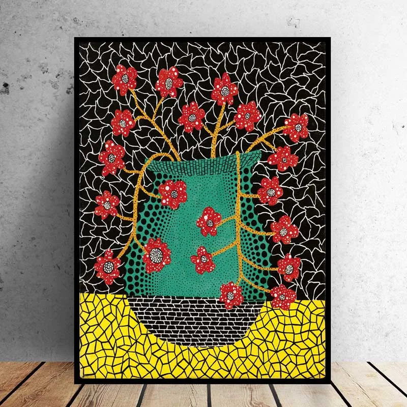 

Yayoi Kusama Purple Pumpkin Canvas Painting Abstract Posters and Prints Wall Art Pictures for Living Room Cuadros Home Decor