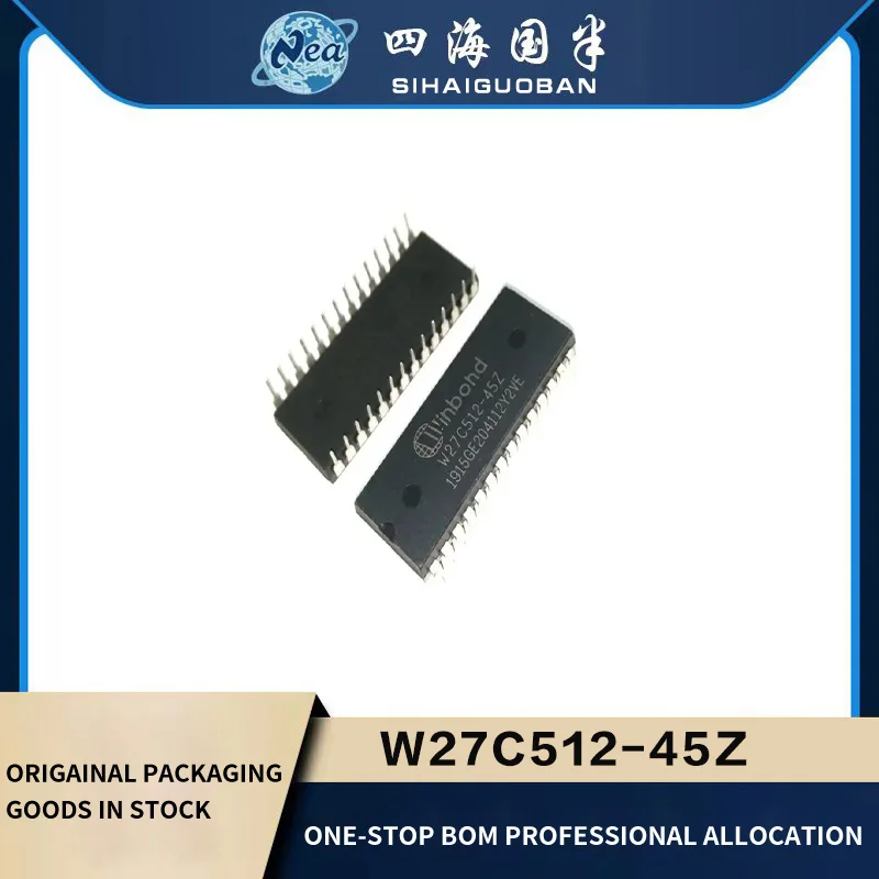 

1PCS Electronic Components W27C512-45Z DIP28 W27C512P-45Z PLCC32 IC EEPROM 512KBIT PARALLEL 28DIP