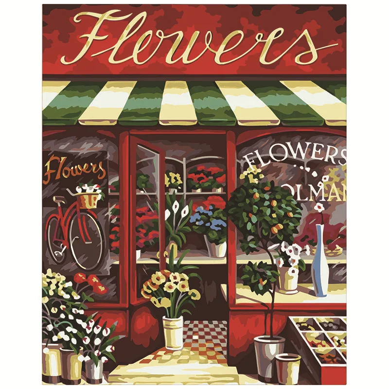 

1013 Ann-Tulip diy digital oil painting oil painting acrylic flower painting explosion hand-filled landscape painting