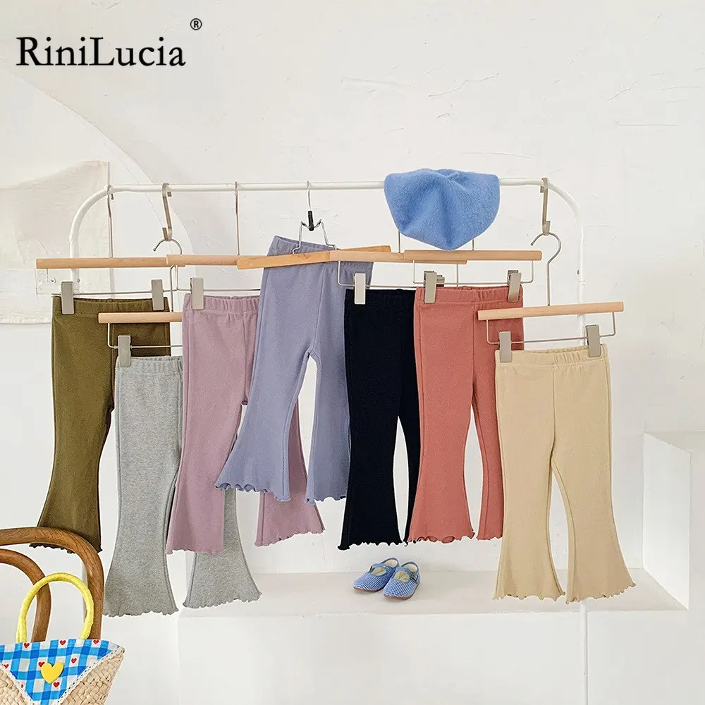 

RiniLucia Korean Style Spring Autumn Baby Pants Newborn Girls Leggings Soild Color Cotton Pants Kids Children Pants for Girls