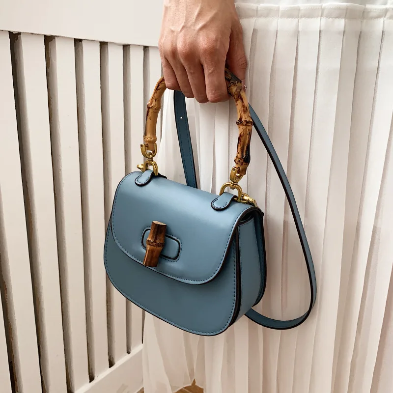 

Brand Shoulder Crossbody Bags for Women Bamboo Handle Female Bag Saddle Fashion Luxury Designer Women's 2022 Trend Handbag
