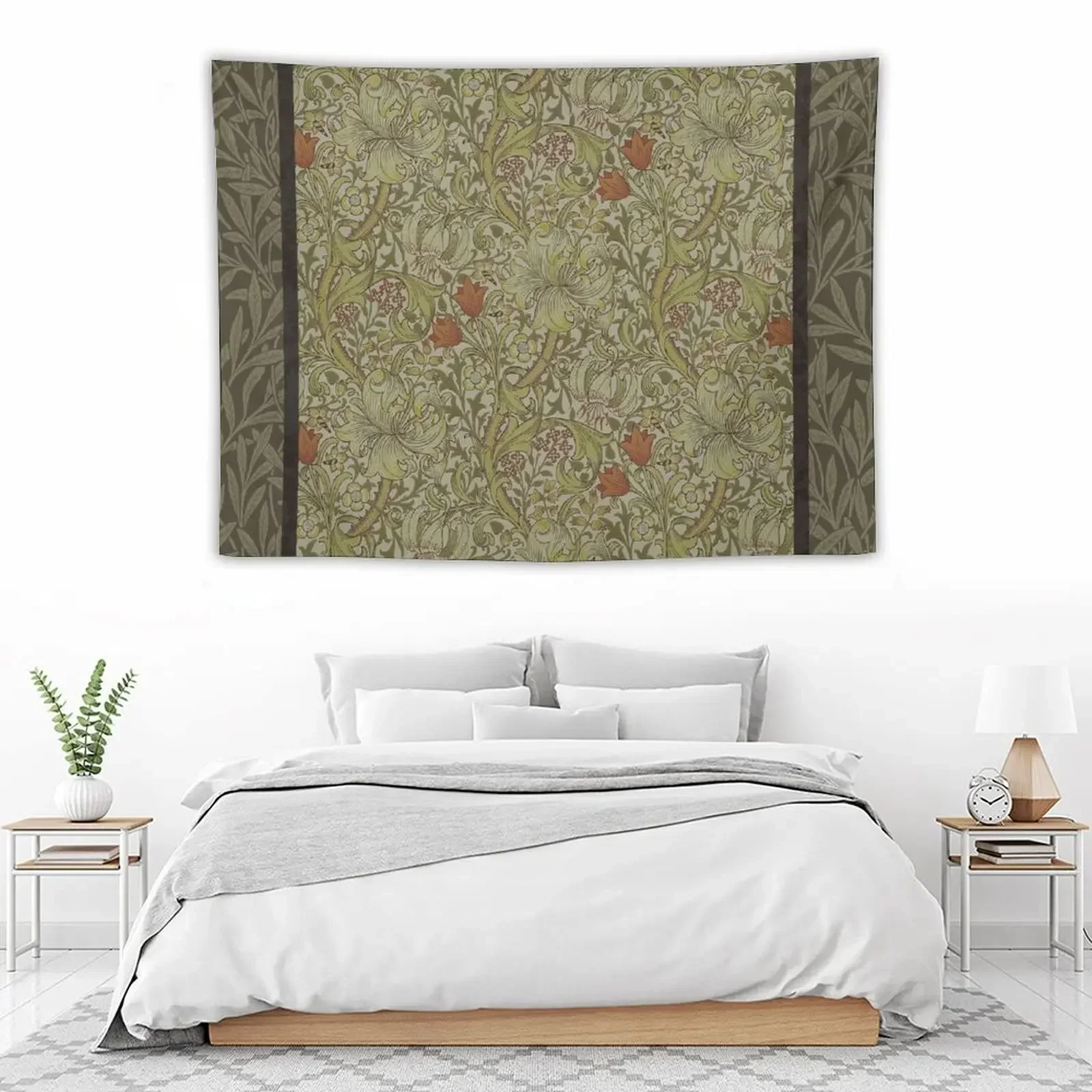 Вильям Моррис Цветочная ива Лилия художественный принт дизайнерский гобелен