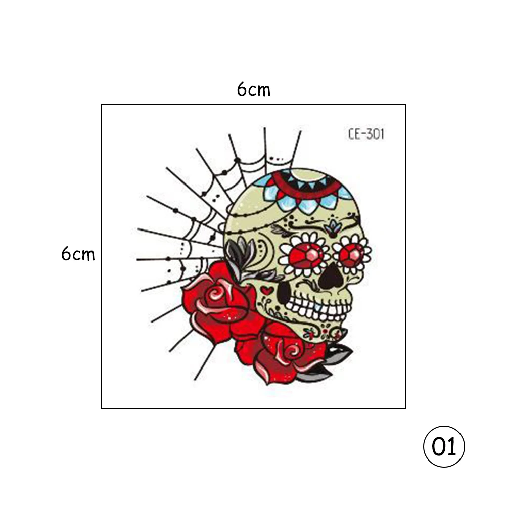 Тату-наклейки на Хэллоуин водостойкие со шрамом зомби временное лицо макияж