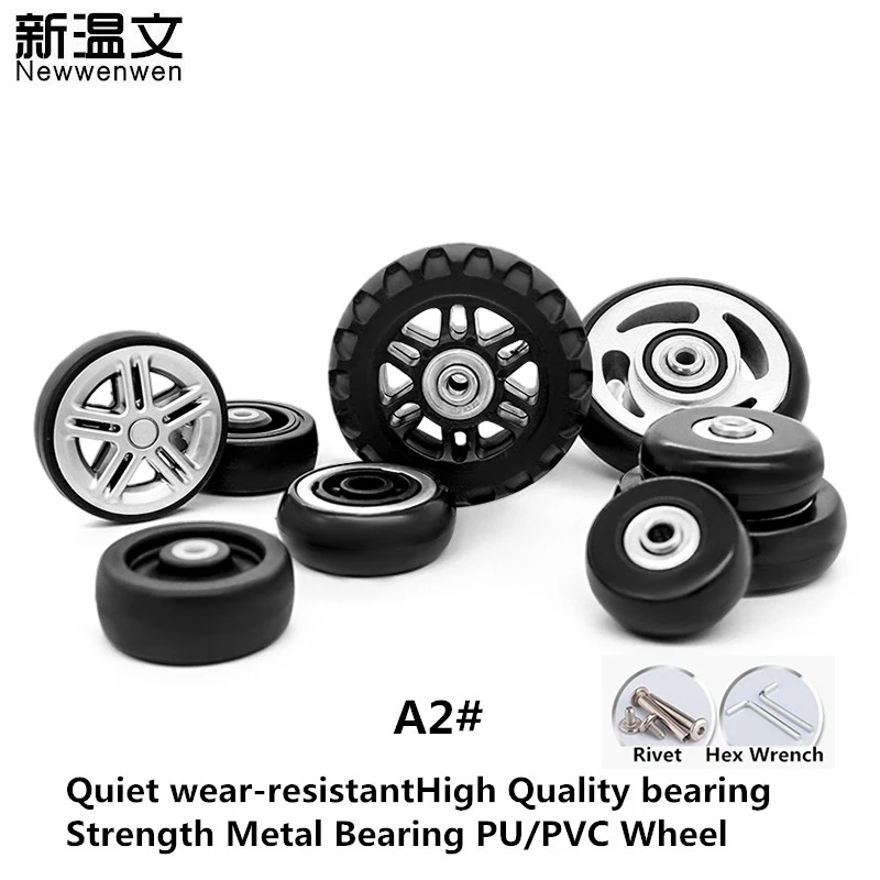 

DIY Luggage Wheels Repalcement Trolley Case Pulley Wheel Mute Universal Parts Suitcases wheels Caster for Luggage