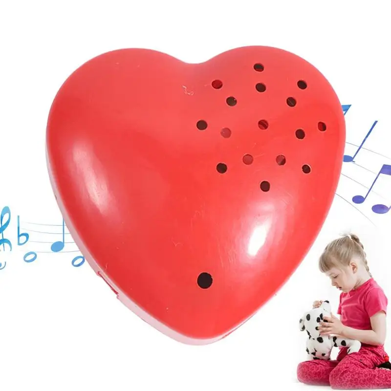 For Stuffed Animal Heart Shaped Recordable Buttons For Kids 30 Seconds Mini Voice Recorder Sound Box For Stuffed
