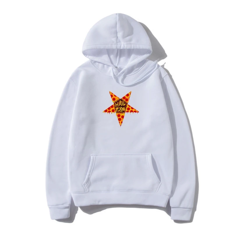 

Men Outerwear s Hail Pizza Funny Satanis Satan Baphome Satanisten FunSweatshir Fleece Autumn Outerwear Sweatshir women
