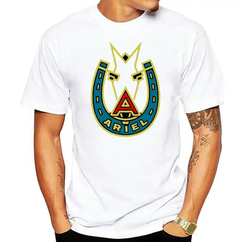 

Футболка Ariel мотоциклетная мужская с классическим логотипом, черный топ, модная рубашка