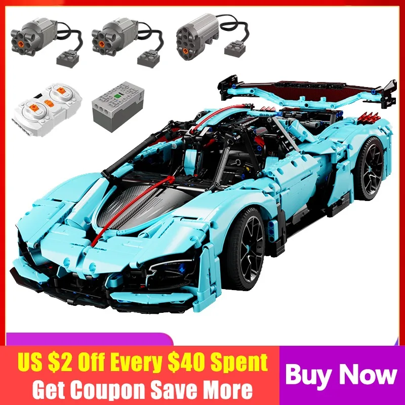 

Supercar High-Tech Supercar Hong Qi S9 1:8 Model Super Racing Car Technical Building Blocks Bricks Toys Gift T5011 3502pcs