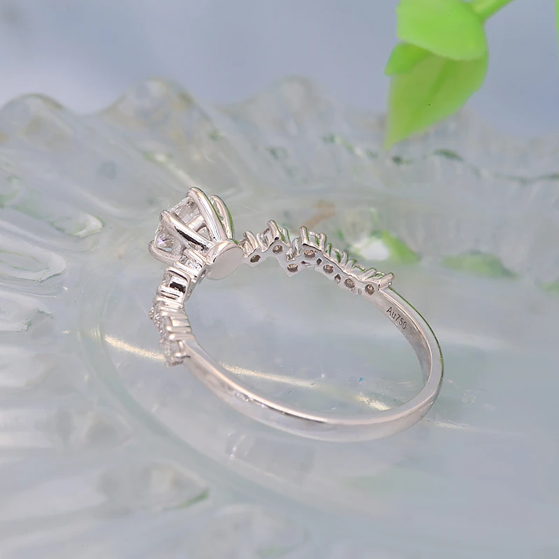 IGI 1.0CT CVD HPHT DEF VS Lab Grown Diamond Кольцо из белого золота 14 карат для женщин Обручальное