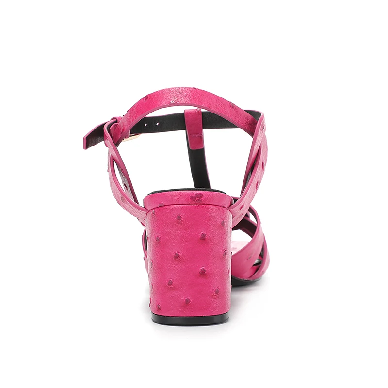 2023Italian Design New Fashion High Heel Single Shoes Casual Open Toe Fish Mouth Shoes Luxury Wedding Thick Heel Women's Sandals