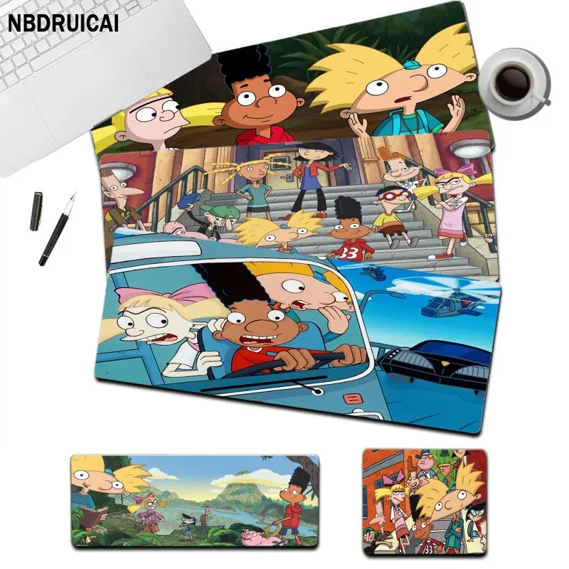 

Cartoon Hey Arnold Funny Unique Desktop Pad Game Mousepad Size For CSGO Game Player Desktop PC Computer Laptop
