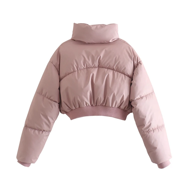 Fashion Women's Clothing 2022 Spring and Autumn New Simple Long-Sleeved Short Padded Jacket Women's Casual Zipper Jacket