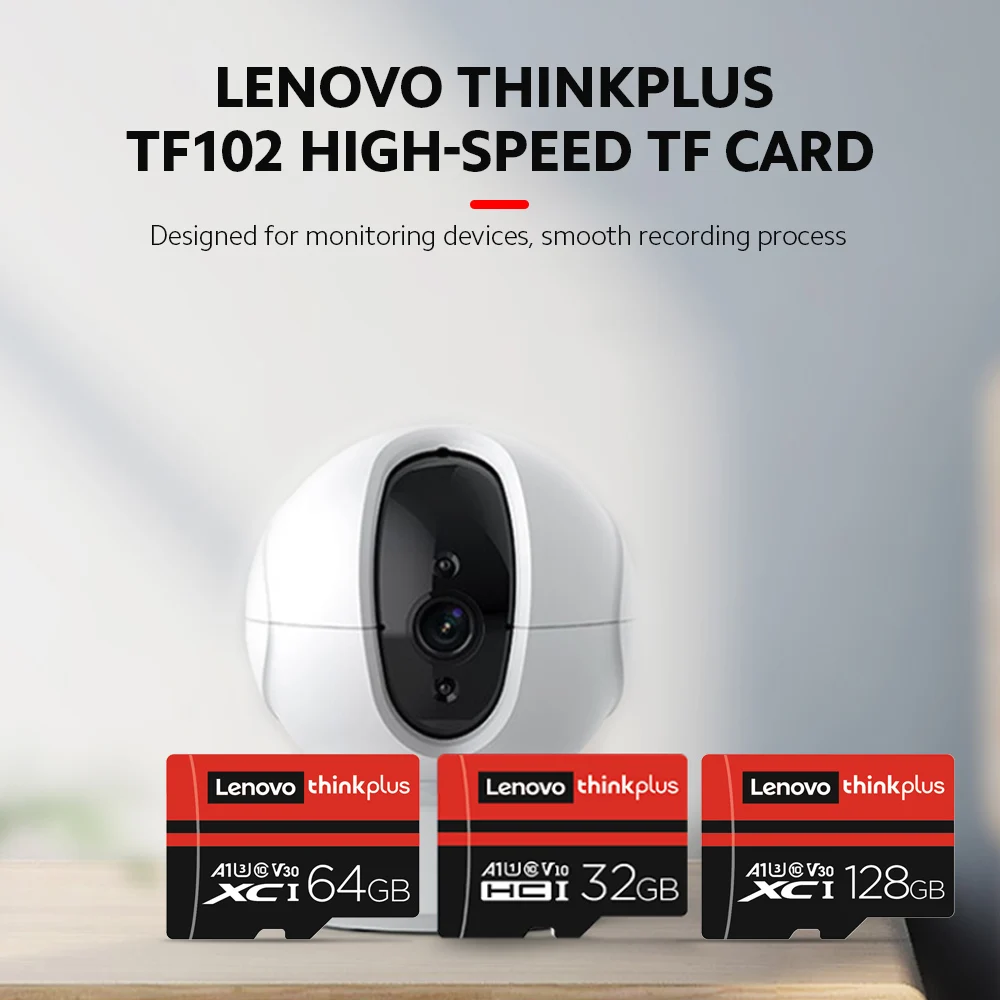 Lenovo thinkplus TF102 128 ГБ TF-карта C10 V30 высокоскоростная Micro SD-карта скорость чтения до 90 Мб