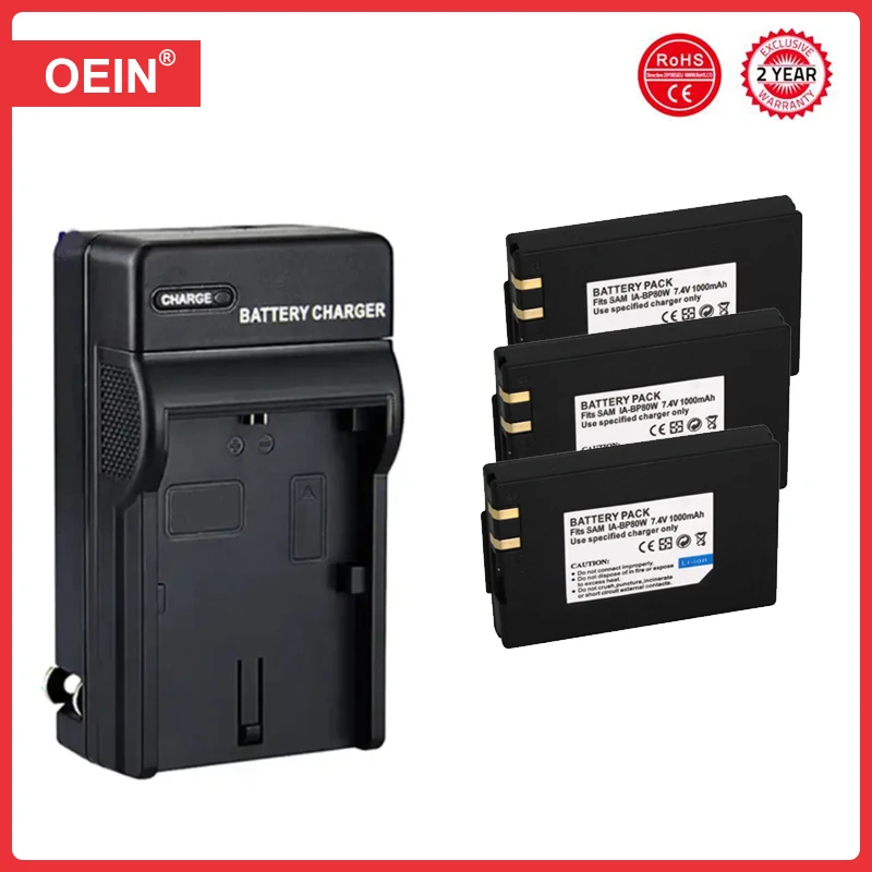 Фото 4 шт. 1000 мАч IA-BP80W IABP80W BP80W аккумулятор для камеры SAMSUNG SC-D381 SC-D383 SC-D385 SC-DX103 SC-DX205 VP-DX100i VP-DX105i №2