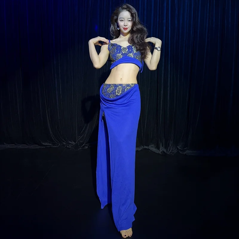 

Belly Dance Practice Suit Summer 2023 New High end Printing 2-Piece Set Performance Oriental Dance Troupe Suit Performance