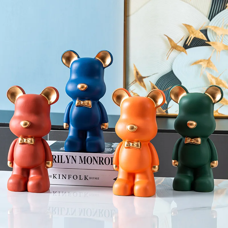 

Piggy Bank Money Boxes Be@rbrick Sculpture Violent Bear Statue Ornament Desk Accessories Kids Toys Christmas Gift Home Decor