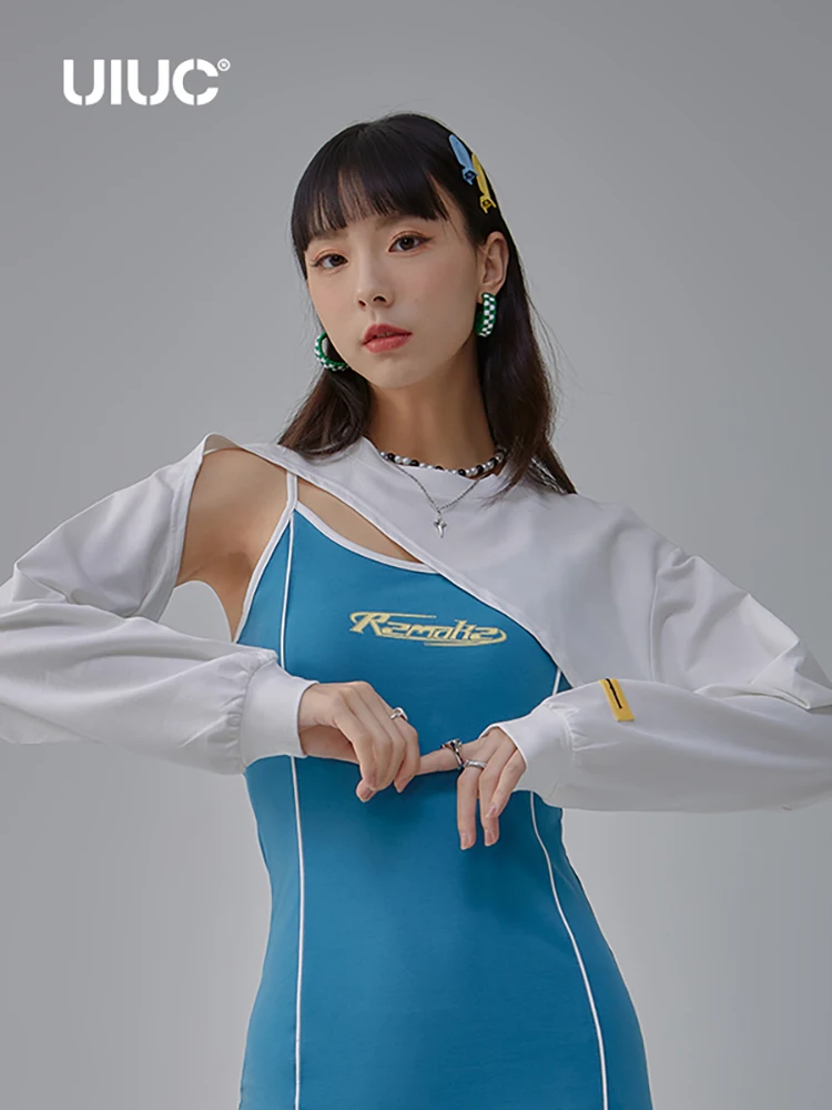 Укороченные топы UIUC с очень коротким рукавом 2022 Модный женский топ вырезами